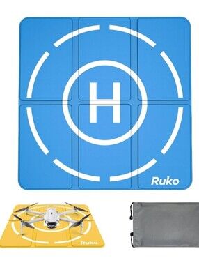 Ruko H002 Foldable Drone Landing Pad Double Sided Blue Yellow w/ Storage Bag NEW